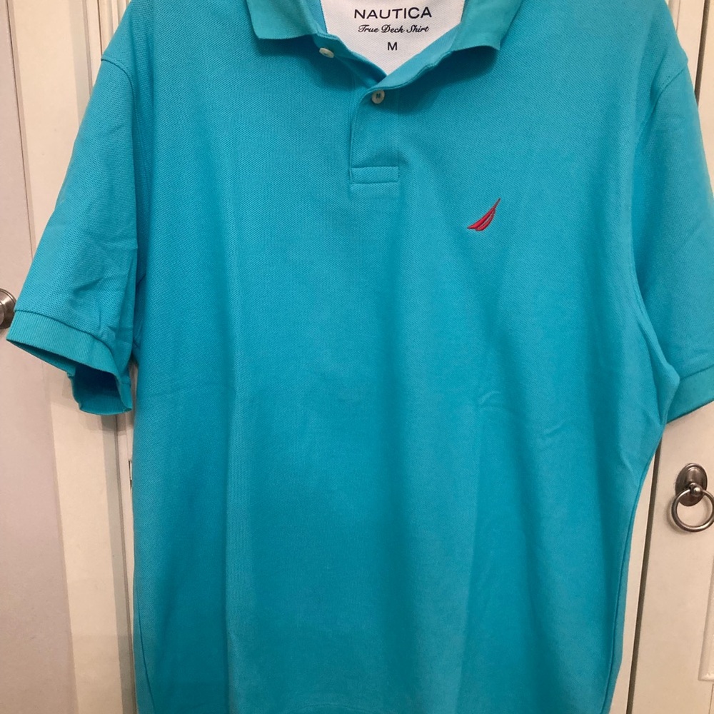 Nautica Men's Turquoise Polo Shirt